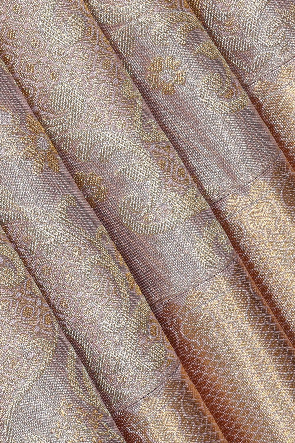 Image of Kanchipattu Mauve Tissue Brocade Saree